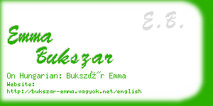 emma bukszar business card